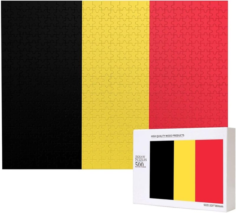 Belgium Flag Jigsaw Puzzle 500 Pieces For Adults Home Decor 20 4 X 15 Inches - Image 1